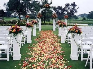 alfombra para una boda